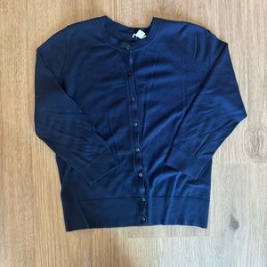 Halogen 3/4 sleeve Cardigan navy blue size Medium